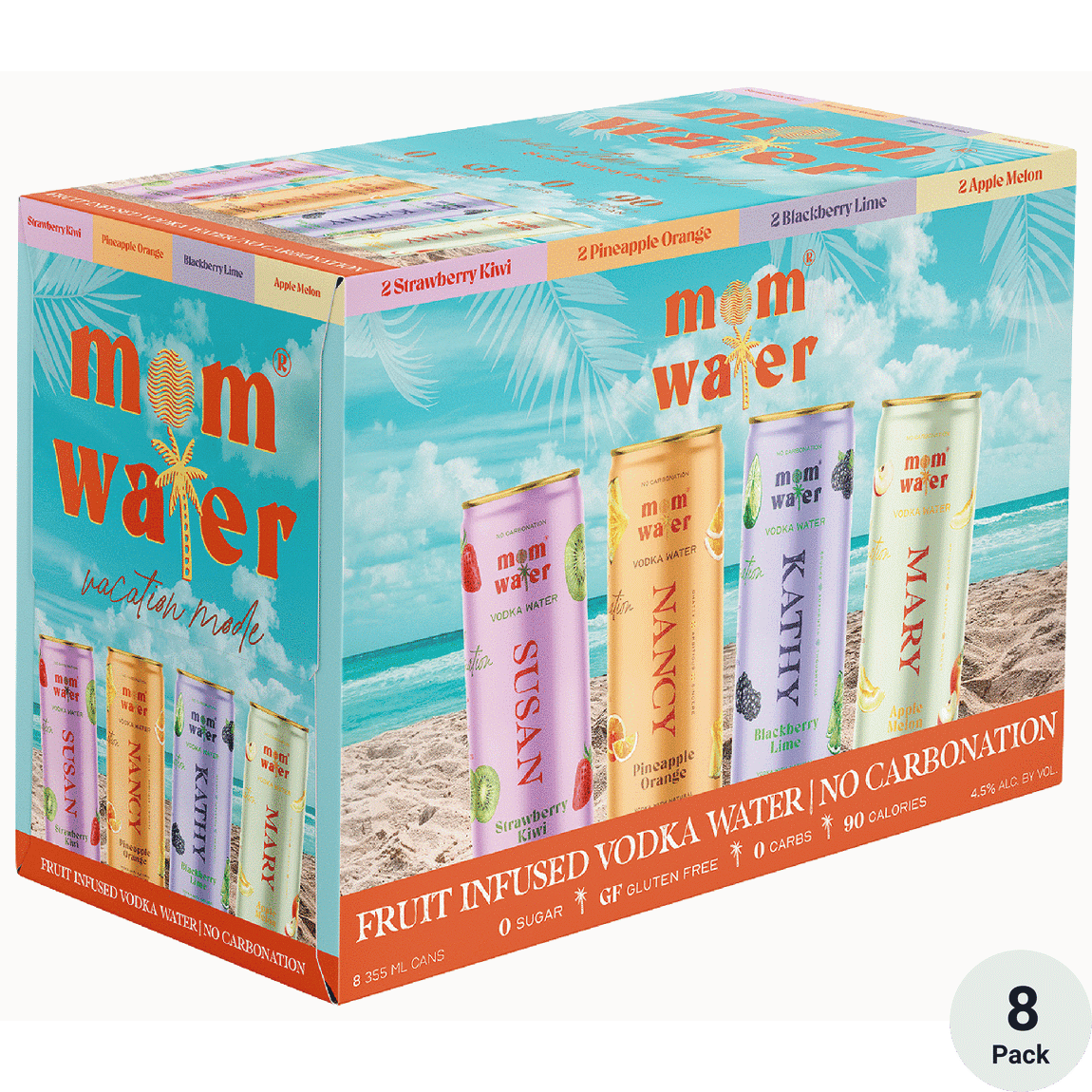 MOM WATER VACATION VARIETY 8PK 12OZ