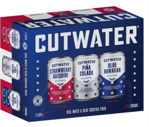 CUTWATER RED WHITE & BLUE VARIETY PACK 12PK 6.8OZ