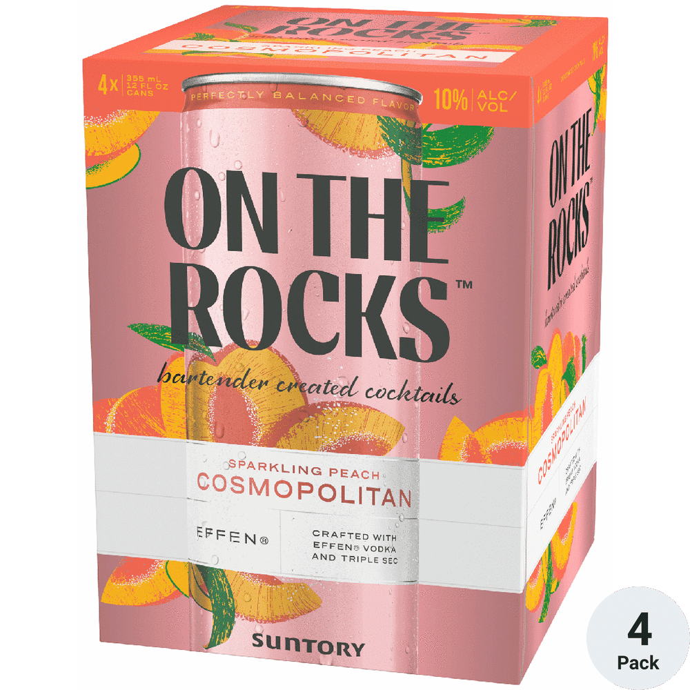 ON THE ROCKS PEACH 4PK 355ML