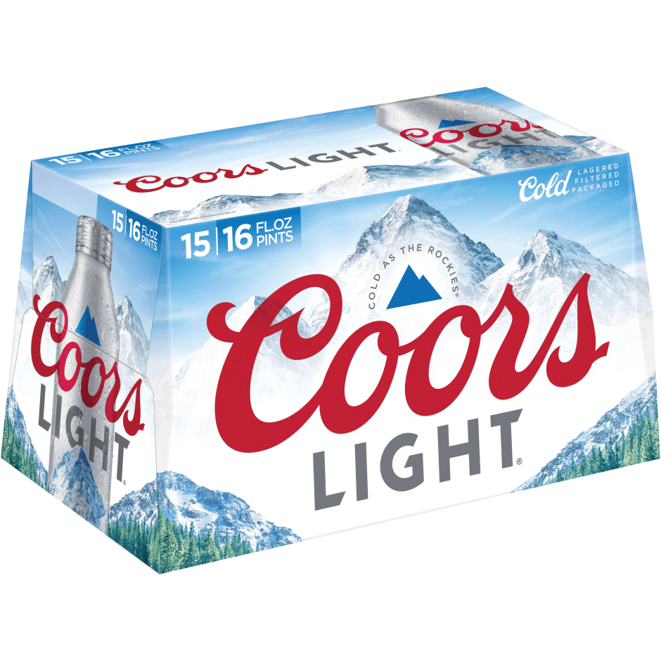 COORS LT ALUM 15 PK 16 OZ
