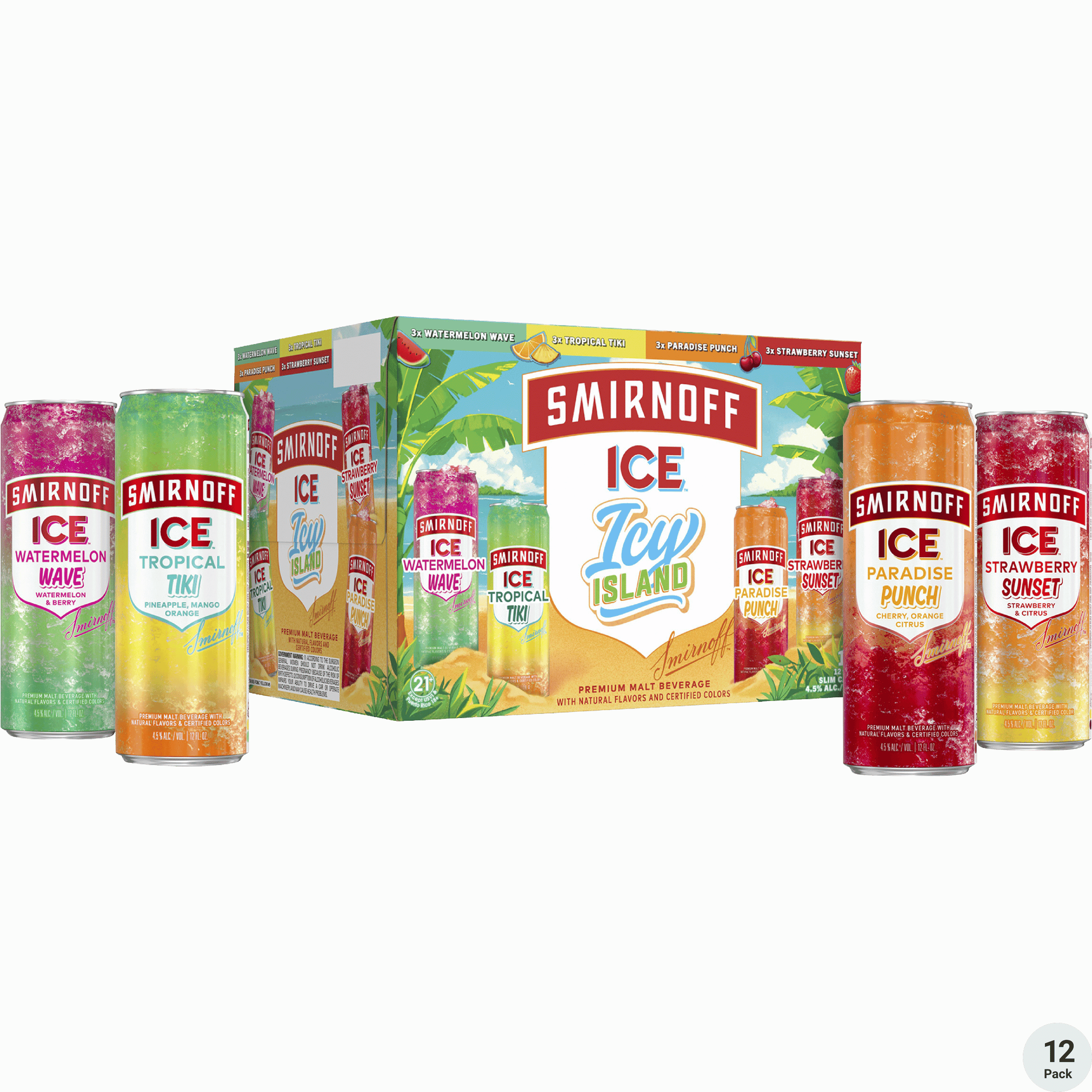 SMIRNOFF ICE ICY ISLAND 12PK CAN 12 OZ