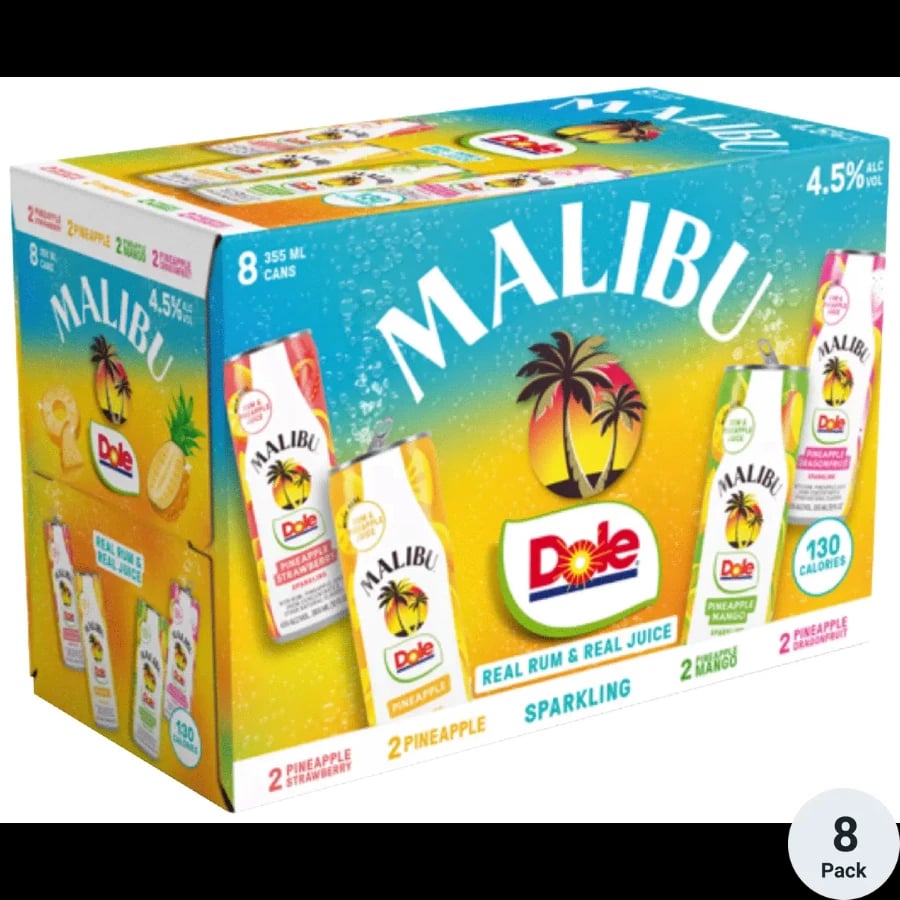MALIBU DOLE RTD VARIETY 8PK 355ML