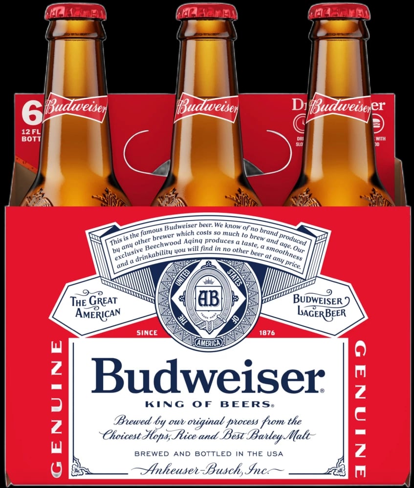 BUDWEISER 6 PACK BTLS 12 OZ