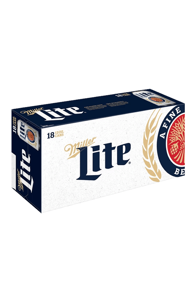 MILLER LITE 18 PACK CAN 12 OZ