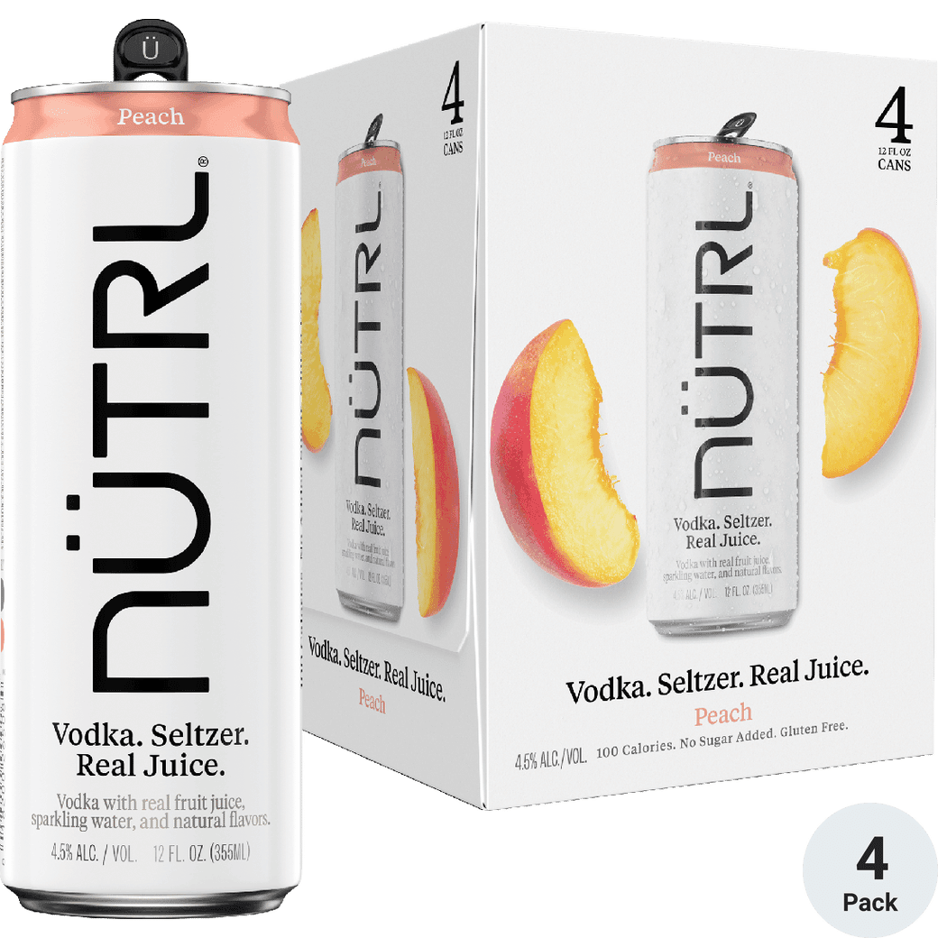 NUTRL PEACH 4PK 12OZ