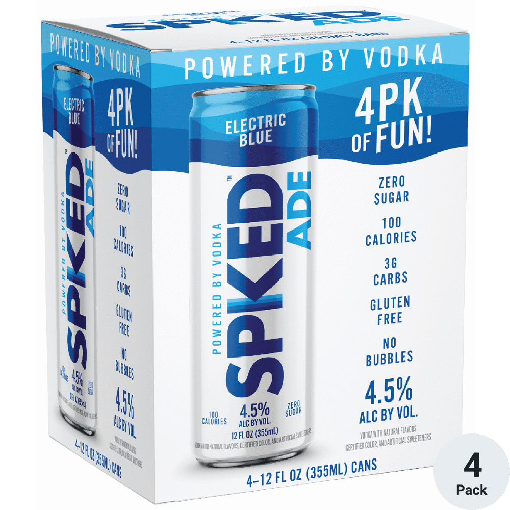SPKED ADE ELECTRIC BLUE 4PK 12OZ
