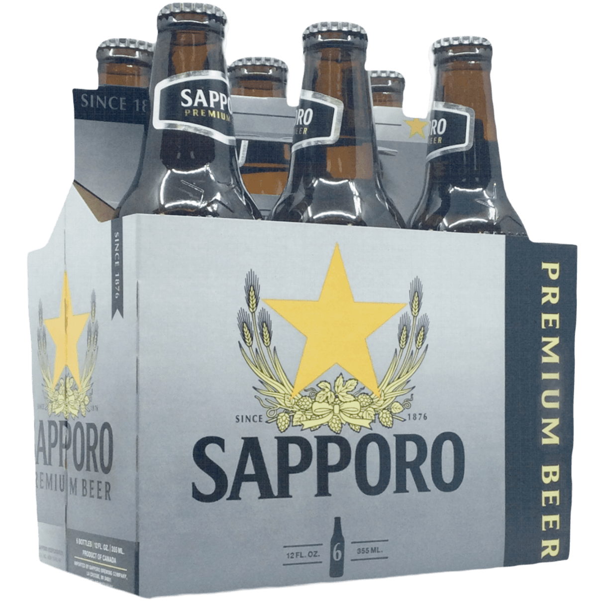 SAPPORO PREMIUM BEER 6 PACK 12OZ